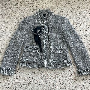 Bianca nygard black and white tweed jacket. Size 4